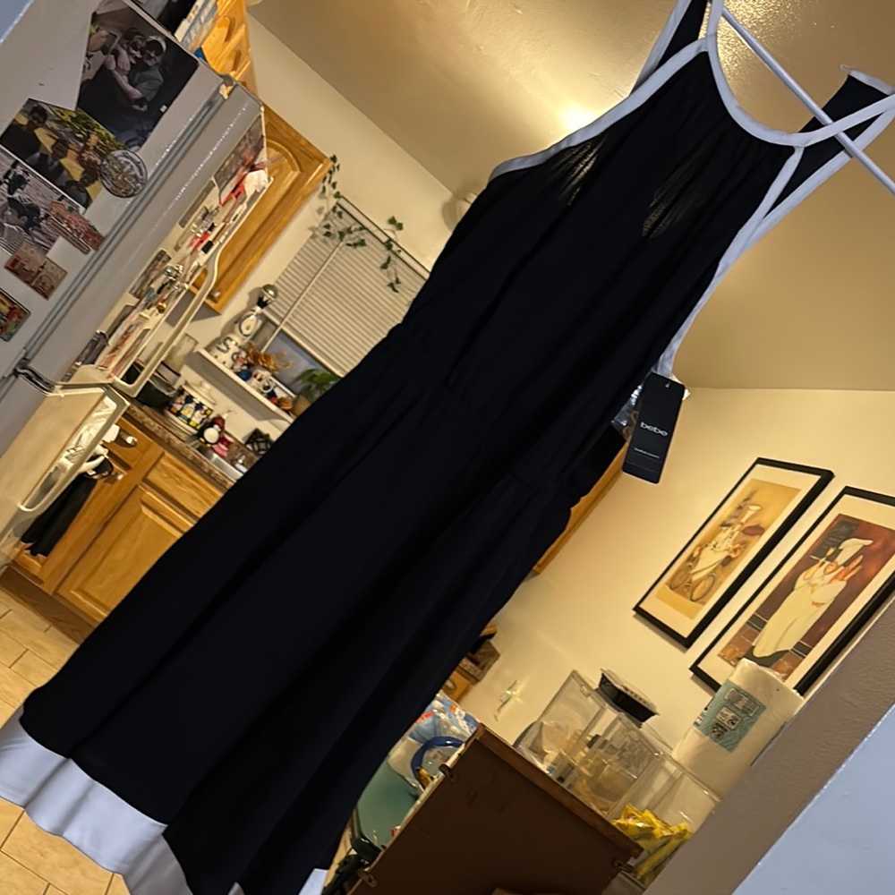 BEBE Elegant Black and White Women's Dress original BEBE